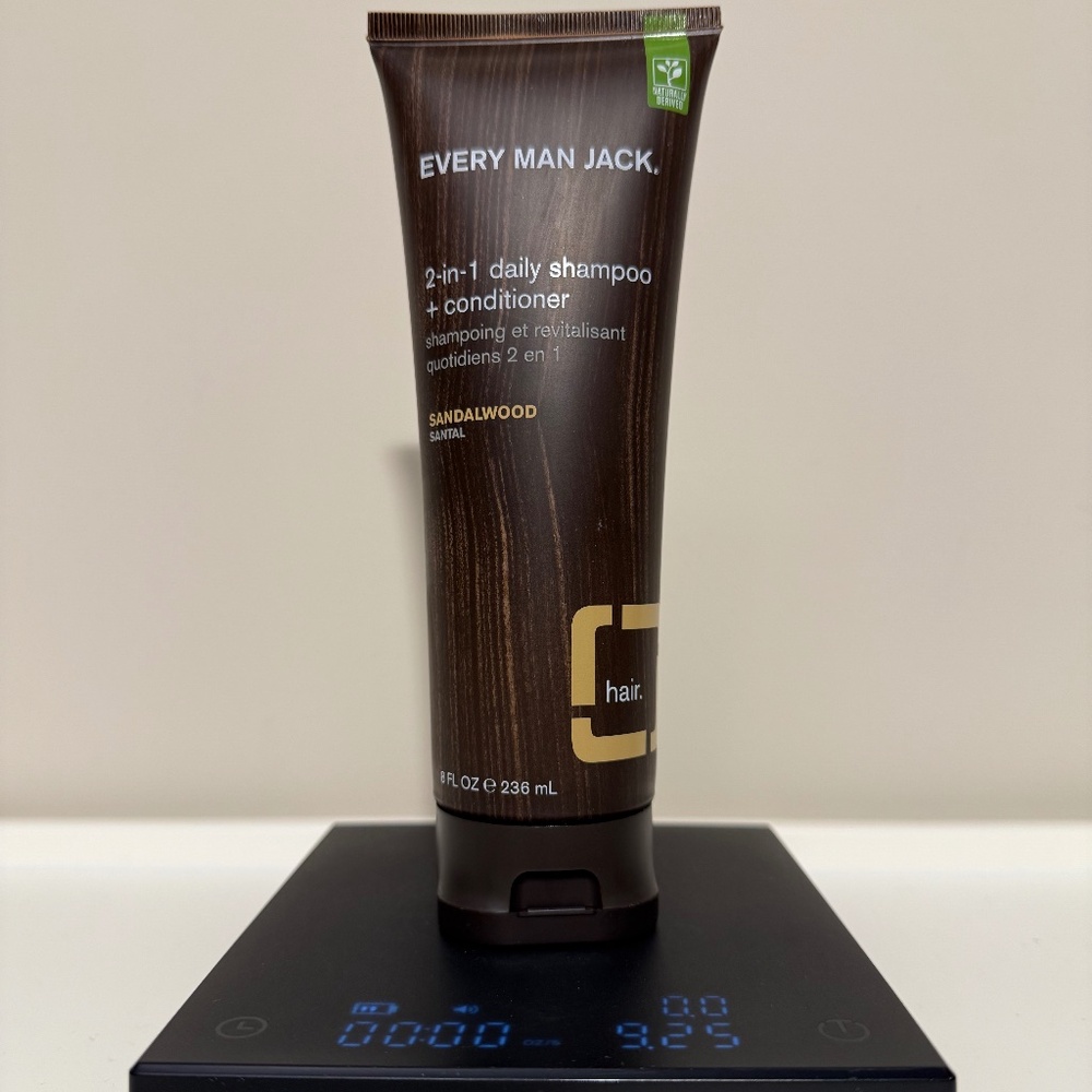 Every Man Jack Sandalwood 2-in-1 Daily Shampoo + Conditioner 8.0 Fl Oz New